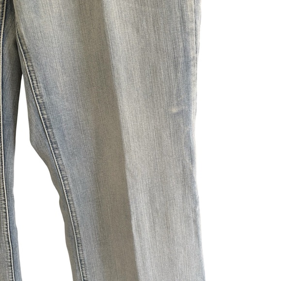 White House Black Market Light Wash Jeans Size 6R Bootleg Embroidered Boho - Picture 3 of 16